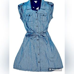 Guess Pinstriped Dress - Size Medium